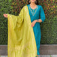 Premium Roman Silk Kurta Set with Jacquard Dupatta
