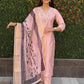 Premium Roman Silk Kurta Set with Jacquard Dupatta