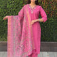 Premium Roman Silk Kurta Set with Jacquard Dupatta