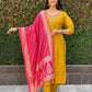 Premium Roman Silk Kurta Set with Jacquard Dupatta