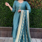 Premium Roman Silk Kurta Set with Jacquard Dupatta