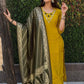 Premium Roman Silk Kurta Set with Jacquard Dupatta