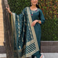 Premium Roman Silk Kurta Set with Jacquard Dupatta