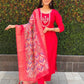 Premium Roman Silk Kurta Set with Jacquard Dupatta