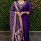 Premium Roman Silk Kurta Set with Jacquard Dupatta