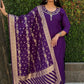 Premium Roman Silk Kurta Set with Jacquard Dupatta