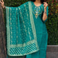 Premium Roman Silk Kurta Set with Jacquard Dupatta