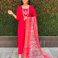 Premium Roman Silk Kurta Set with Jacquard Dupatta