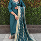 Premium Roman Silk Kurta Set with Jacquard Dupatta