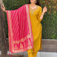 Premium Roman Silk Kurta Set with Jacquard Dupatta