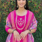 Premium Roman Silk Kurta Set with Jacquard Dupatta