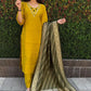 Premium Roman Silk Kurta Set with Jacquard Dupatta