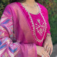 Premium Roman Silk Kurta Set with Jacquard Dupatta