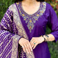 Premium Roman Silk Kurta Set with Jacquard Dupatta