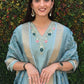 Premium Roman Silk Kurta Set with Jacquard Dupatta