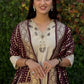 Premium Roman Silk Kurta Set with Jacquard Dupatta