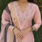 Premium Roman Silk Kurta Set with Jacquard Dupatta