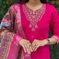Premium Roman Silk Kurta Set with Jacquard Dupatta