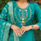 Premium Roman Silk Kurta Set with Jacquard Dupatta