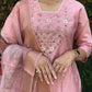 Premium Roman Silk Kurta Set with Jacquard Dupatta
