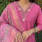 Premium Roman Silk Kurta Set with Jacquard Dupatta