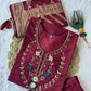 Premium Roman Silk Kurta Set with Jacquard Dupatta