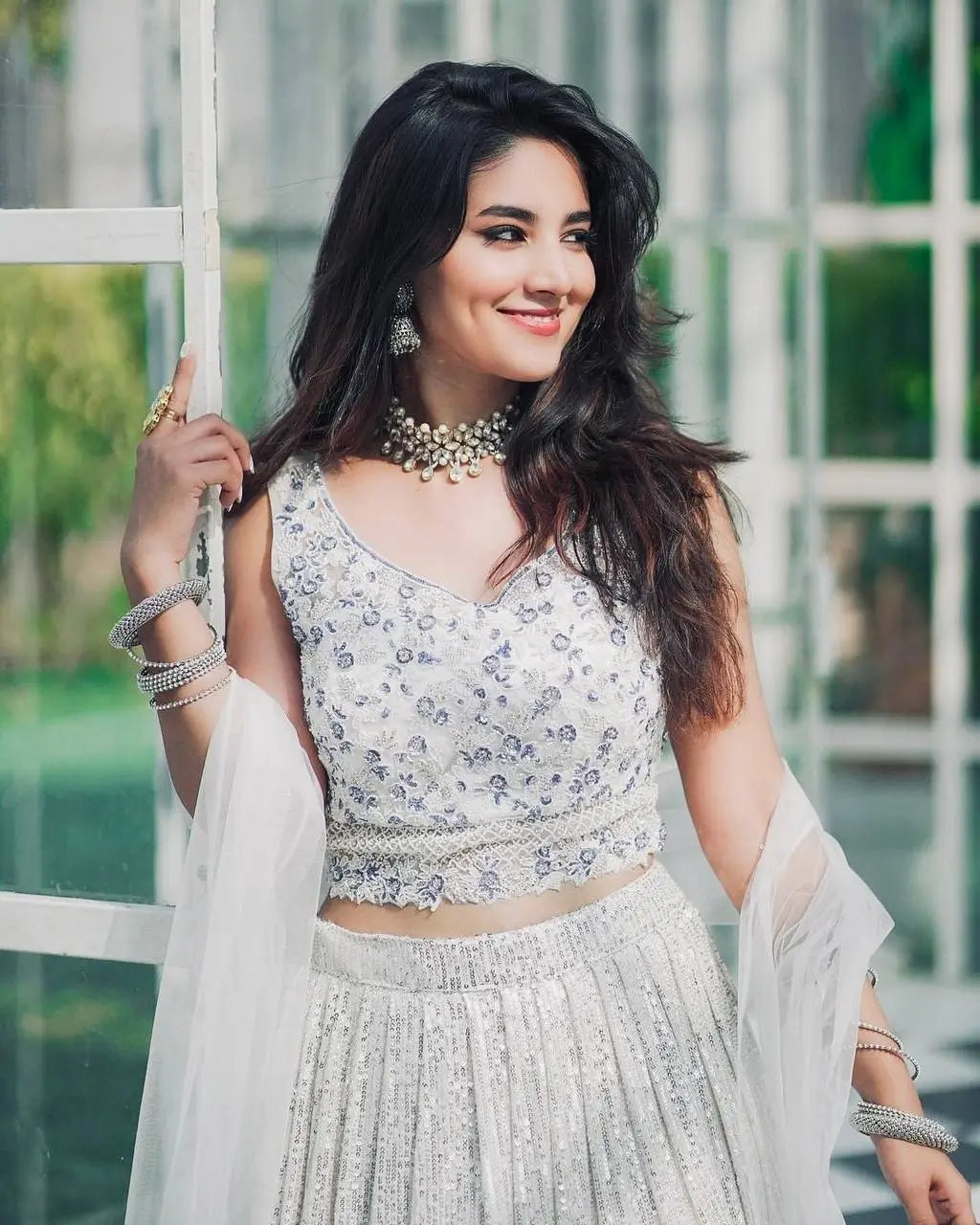 Premium Shaded Georgette Silk Sequins Lehenga Set