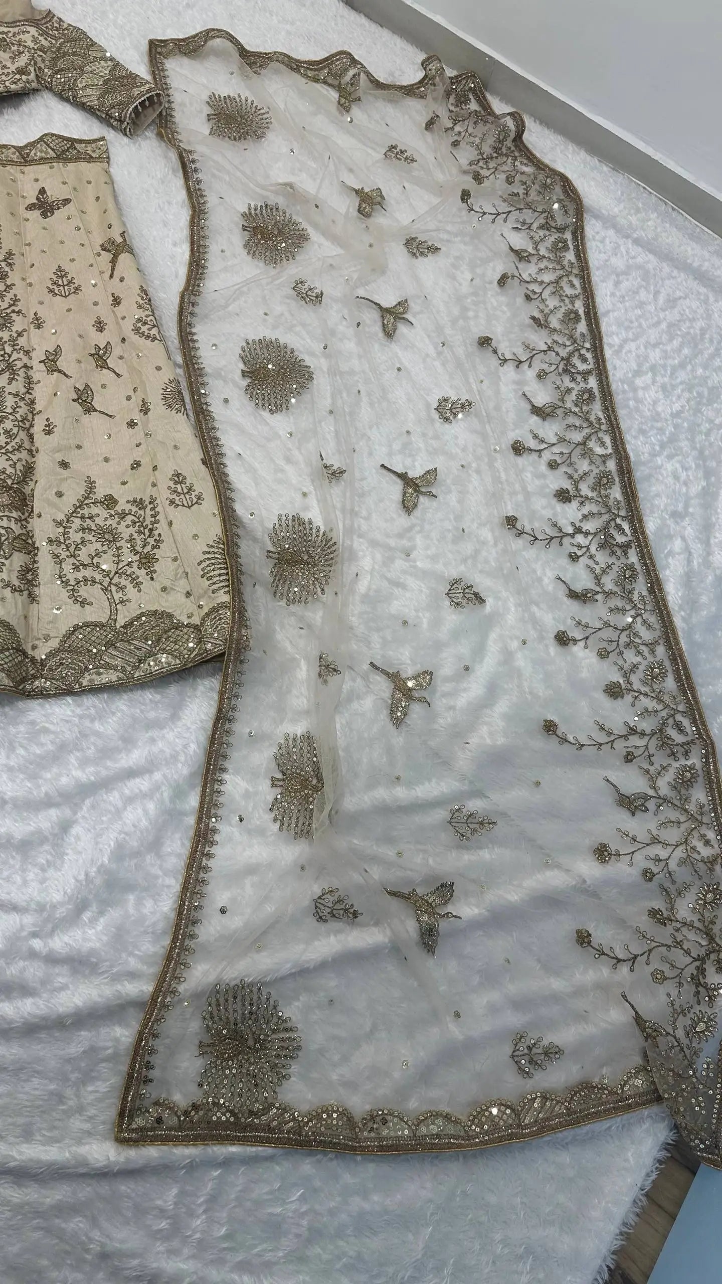 Premium Slub Silk Embroidered Lehenga Set