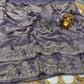 Premium Space Silk Jarkan Diamond Work Saree