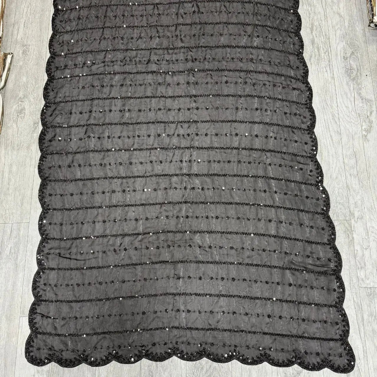 Premium Space Silk Original Beads Handwork Saree