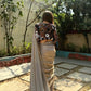Premium Space Silk Saree with Designer Beads Work Blouse
