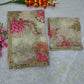 Premium Tabby Silk Floral Printed Saree with Real Mirror Handwork
