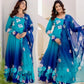 Premium Tebby Organza Embroidered Gown Set with Dupatta