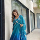 Premium Tebby Organza Embroidered Gown Set with Dupatta