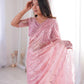 Premium Two Tone Silk Saree with Beads Work for Festive and Wedding Wear