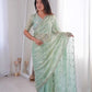Premium Two Tone Silk Saree with Beads Work for Festive and Wedding Wear