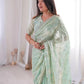 Premium Two Tone Silk Saree with Beads Work for Festive and Wedding Wear
