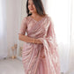 Premium Two Tone Silk Saree with Beads Work for Festive and Wedding Wear