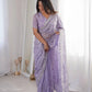 Premium Two Tone Silk Saree with Beads Work for Festive and Wedding Wear