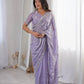 Premium Two Tone Silk Saree with Beads Work for Festive and Wedding Wear