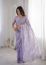 Premium Two Tone Silk Saree with Beads Work for Festive and Wedding Wear