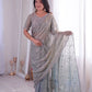 Premium Two Tone Silk Saree with Beads Work for Festive and Wedding Wear