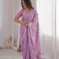 Premium Two Tone Silk Saree with Beads Work for Festive and Wedding Wear