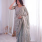 Premium Two Tone Silk Saree with Beads Work for Festive and Wedding Wear