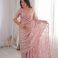 Premium Two Tone Silk Saree with Beads Work for Festive and Wedding Wear