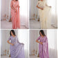 Premium Two Tone Silk Saree with Beads Work for Festive and Wedding Wear