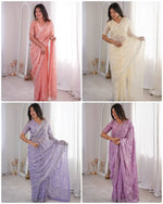 Premium Two Tone Silk Saree with Beads Work for Festive and Wedding Wear