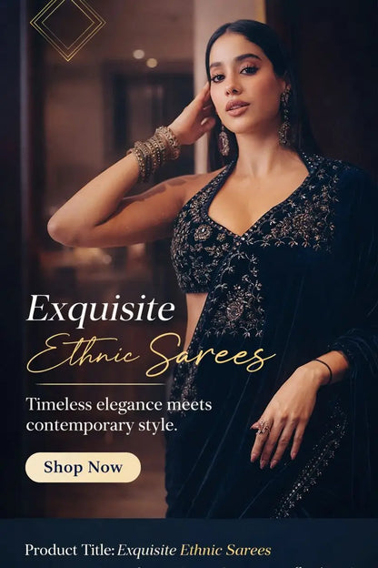 Premium Velvet Embroidered Wedding Saree with Blouse