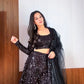 Premium Velvet Sequins Lehenga Set