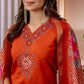 Premium Viscose Silk Embroidered Kurti Set with Pant & Chanderi Silk Dupatta – Stitched 3-Piece Suit